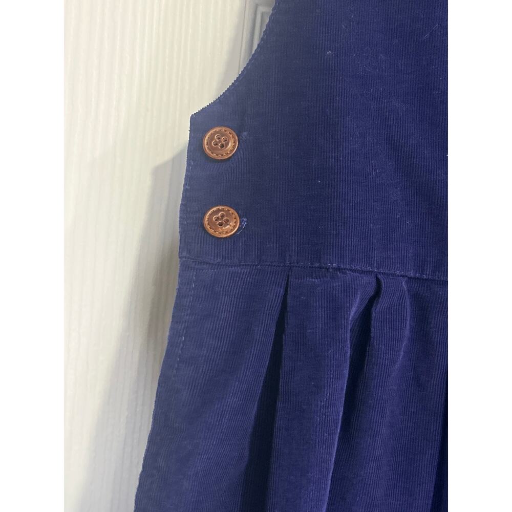 VTG Bryn Connelly Royal Blue Corduroy Jumper Dress Size 6 Pinafore Midi EUC 90s - Picture 3 of 5